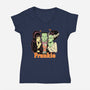Horror Trio-Womens-V-Neck-Tee-P1yu5h