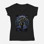 Freiren Shadow Nebula-Womens-V-Neck-Tee-Astrobot Invention