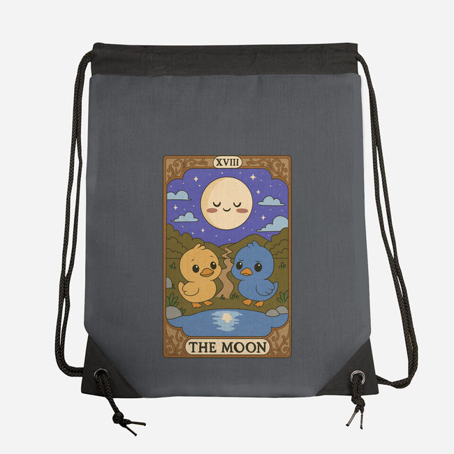 Duck Tarot The Moon-None-Drawstring-Bag-Loobs