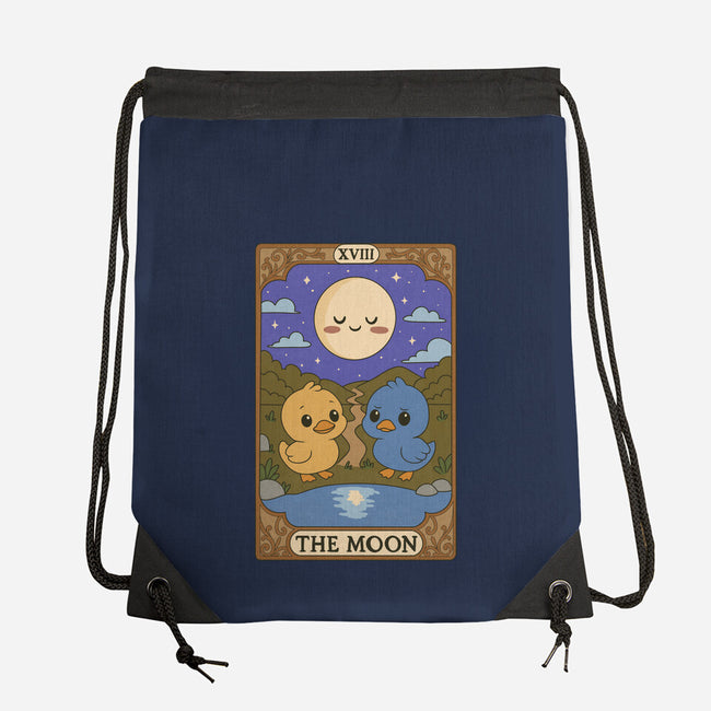 Duck Tarot The Moon-None-Drawstring-Bag-Loobs