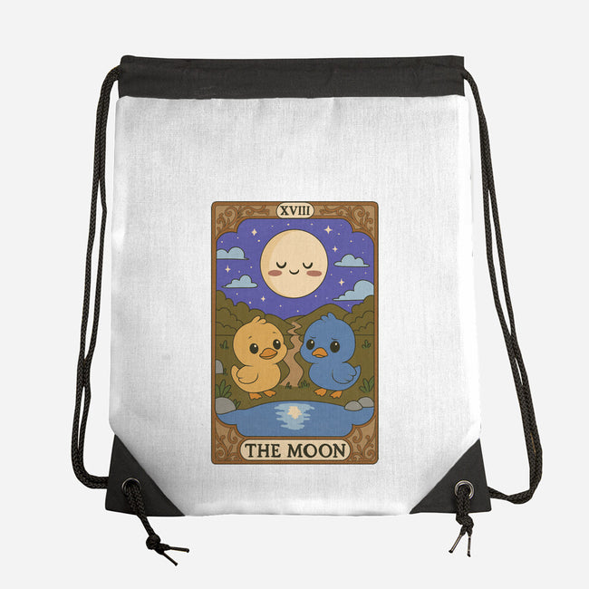 Duck Tarot The Moon-None-Drawstring-Bag-Loobs