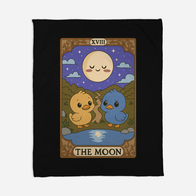 Duck Tarot The Moon-None-Fleece-Blanket-Loobs