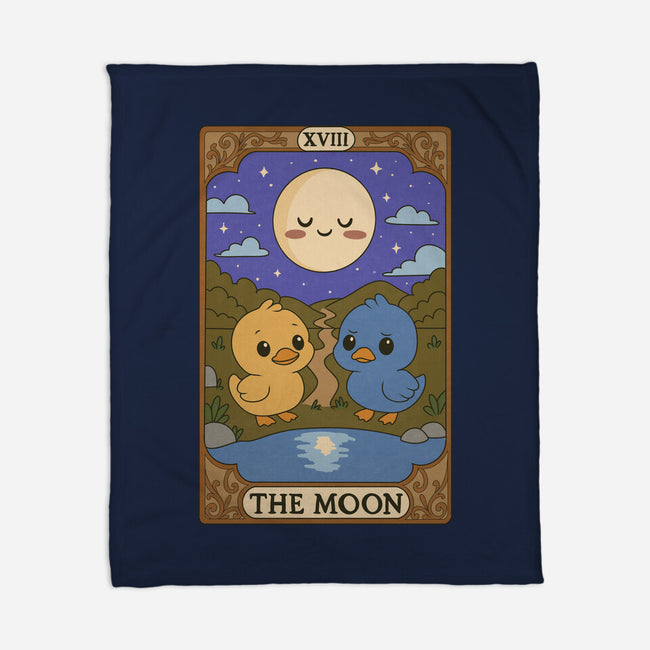 Duck Tarot The Moon-None-Fleece-Blanket-Loobs