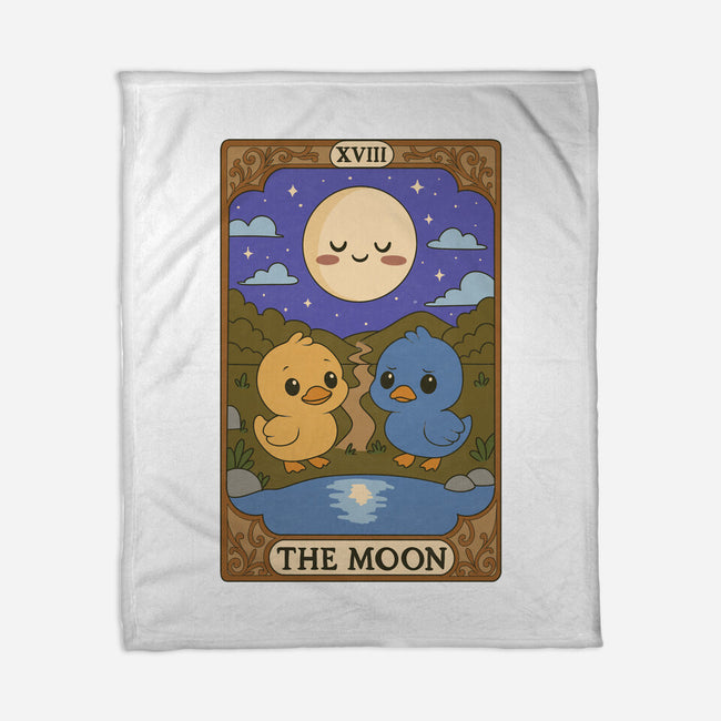 Duck Tarot The Moon-None-Fleece-Blanket-Loobs