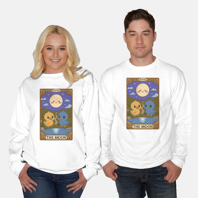 Duck Tarot The Moon-Unisex-Crew Neck-Sweatshirt-Loobs