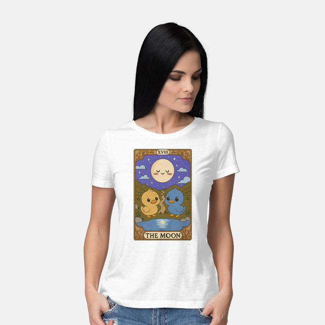 Duck Tarot The Moon-Womens-Basic-Tee-Loobs