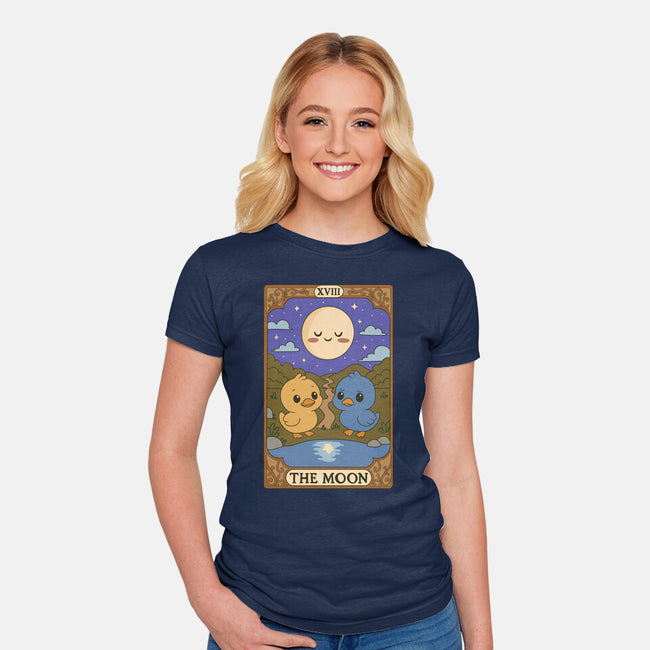 Duck Tarot The Moon-Womens-Fitted-Tee-Loobs