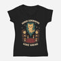 Demon Summoning Gone Wrong-Womens-V-Neck-Tee-Loobs
