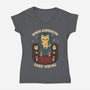 Demon Summoning Gone Wrong-Womens-V-Neck-Tee-Loobs