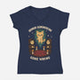 Demon Summoning Gone Wrong-Womens-V-Neck-Tee-Loobs