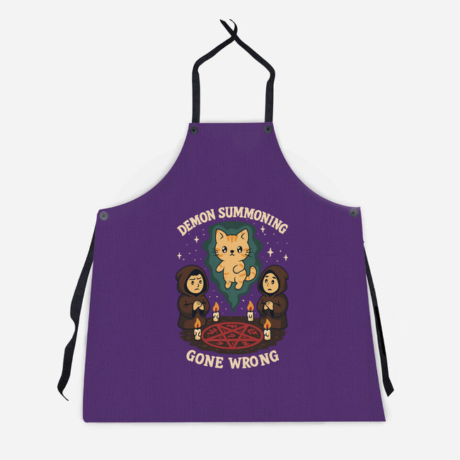 Demon Summoning Gone Wrong-Unisex-Kitchen-Apron-Loobs