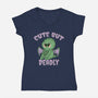 Cute But Pretty Deadly-Womens-V-Neck-Tee-Loobs