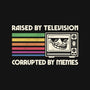 Raised By TV Corrupted By Memes-Womens-Fitted-Tee-sachpica