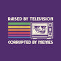 Raised By TV Corrupted By Memes-Womens-Fitted-Tee-sachpica