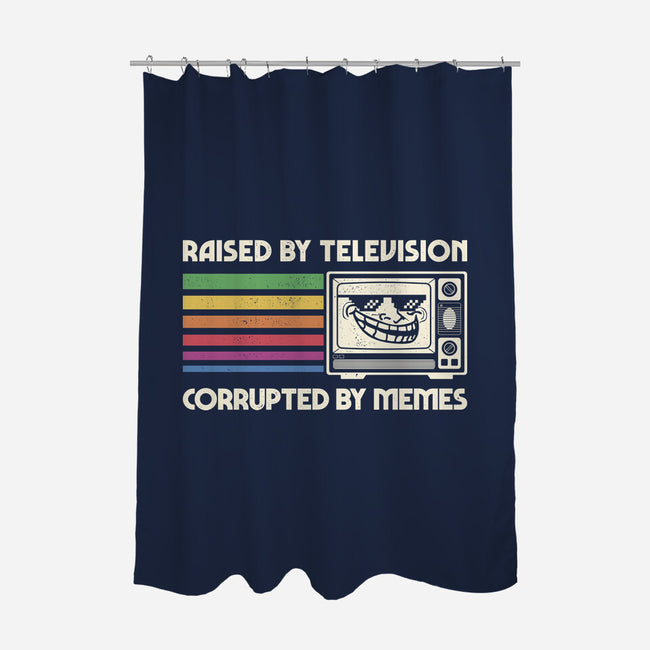 Raised By TV Corrupted By Memes-None-Polyester-Shower Curtain-sachpica