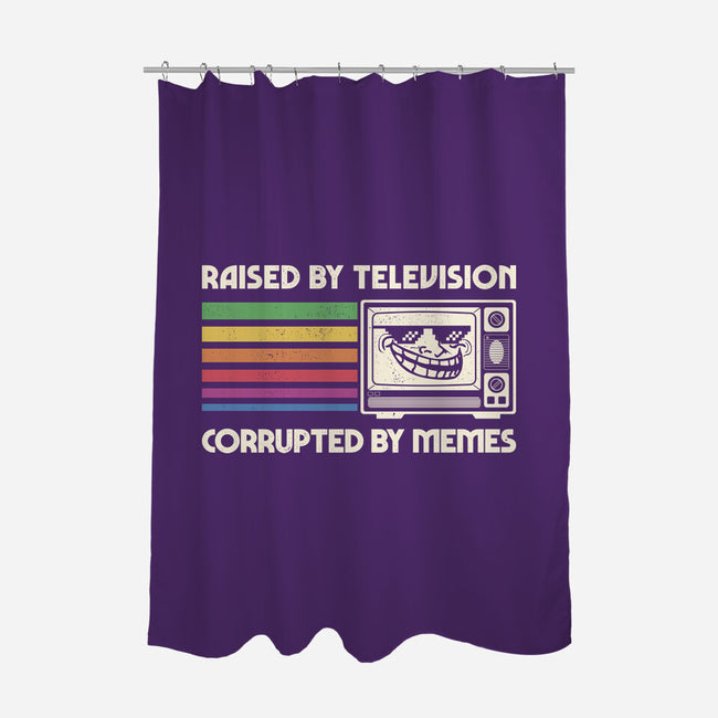 Raised By TV Corrupted By Memes-None-Polyester-Shower Curtain-sachpica