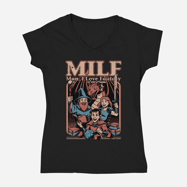 Vintage RPG Crew Joke-Womens-V-Neck-Tee-Studio Mootant