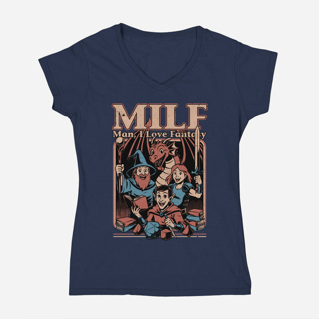 Vintage RPG Crew Joke-Womens-V-Neck-Tee-Studio Mootant