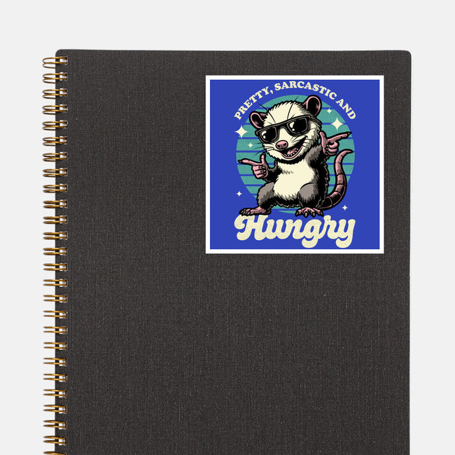Sarcastic Hungry Possum-None-Glossy-Sticker-Studio Mootant