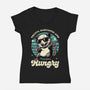 Sarcastic Hungry Possum-Womens-V-Neck-Tee-Studio Mootant