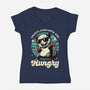 Sarcastic Hungry Possum-Womens-V-Neck-Tee-Studio Mootant
