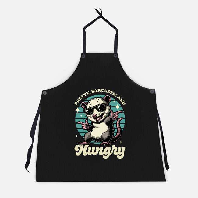 Sarcastic Hungry Possum-Unisex-Kitchen-Apron-Studio Mootant