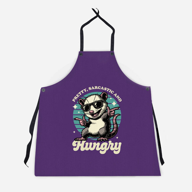 Sarcastic Hungry Possum-Unisex-Kitchen-Apron-Studio Mootant