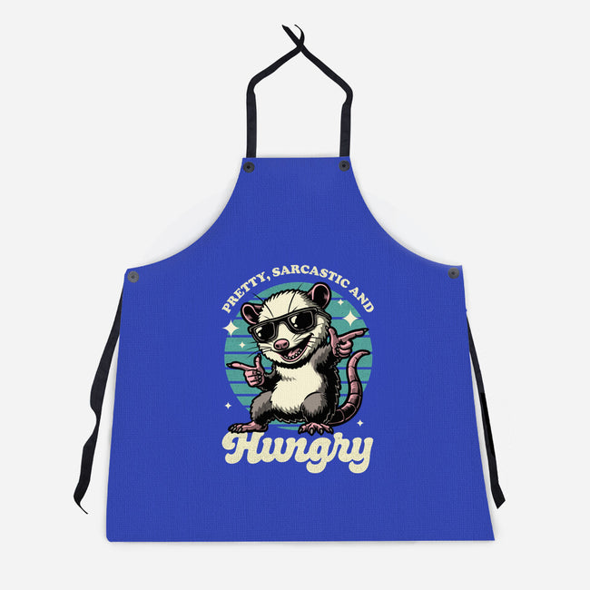 Sarcastic Hungry Possum-Unisex-Kitchen-Apron-Studio Mootant