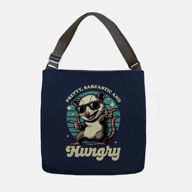 Sarcastic Hungry Possum-None-Adjustable Tote-Bag-Studio Mootant