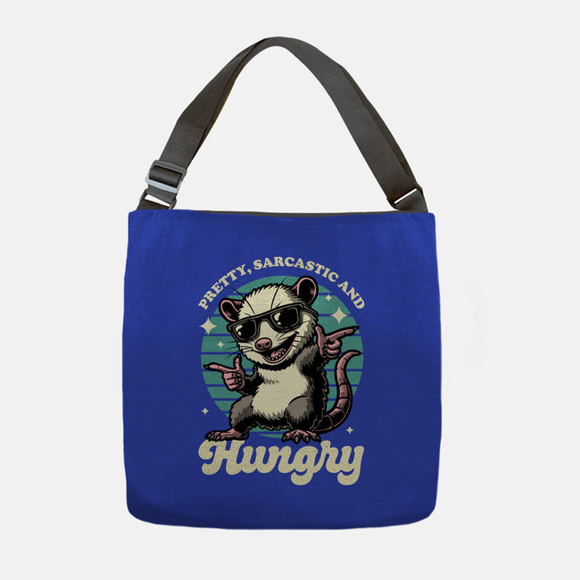 Sarcastic Hungry Possum-None-Adjustable Tote-Bag-Studio Mootant