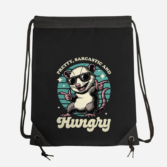 Sarcastic Hungry Possum-None-Drawstring-Bag-Studio Mootant