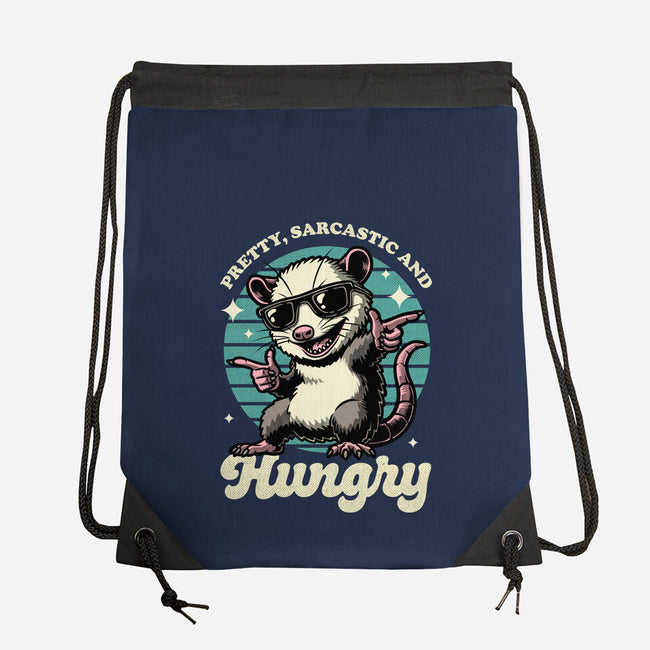 Sarcastic Hungry Possum-None-Drawstring-Bag-Studio Mootant