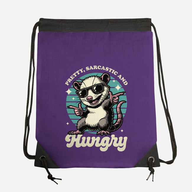 Sarcastic Hungry Possum-None-Drawstring-Bag-Studio Mootant