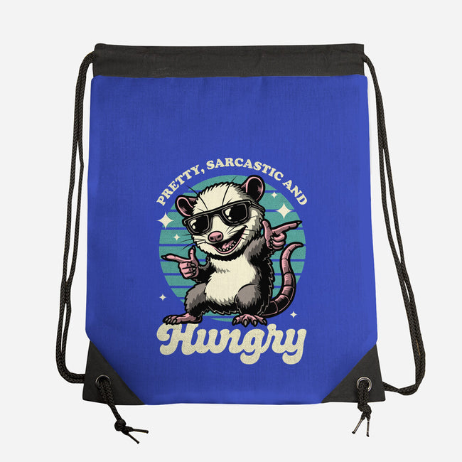 Sarcastic Hungry Possum-None-Drawstring-Bag-Studio Mootant