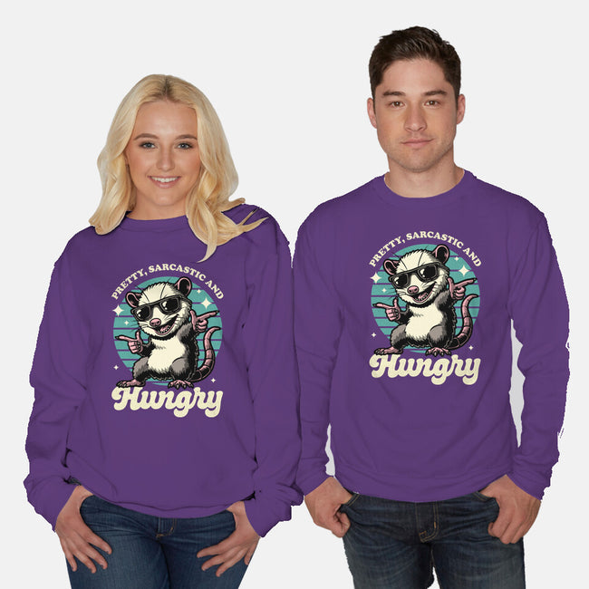 Sarcastic Hungry Possum-Unisex-Crew Neck-Sweatshirt-Studio Mootant