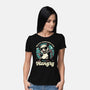 Sarcastic Hungry Possum-Womens-Basic-Tee-Studio Mootant