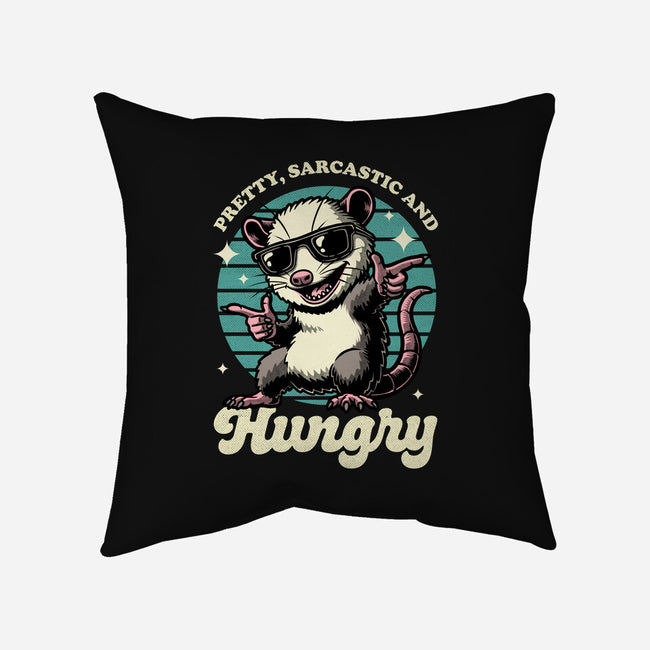 Sarcastic Hungry Possum-None-Removable Cover w Insert-Throw Pillow-Studio Mootant