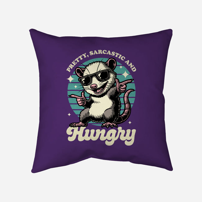 Sarcastic Hungry Possum-None-Removable Cover w Insert-Throw Pillow-Studio Mootant
