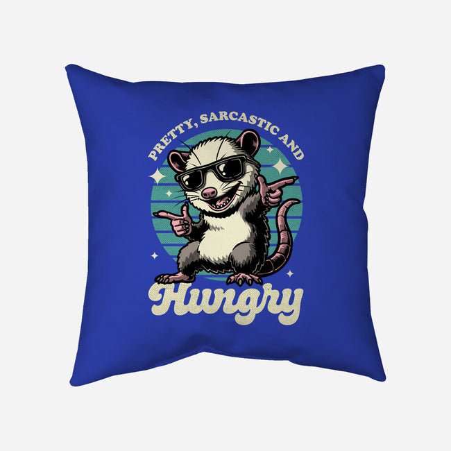 Sarcastic Hungry Possum-None-Removable Cover w Insert-Throw Pillow-Studio Mootant