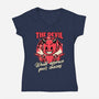 Devil Approves You-Womens-V-Neck-Tee-Studio Mootant