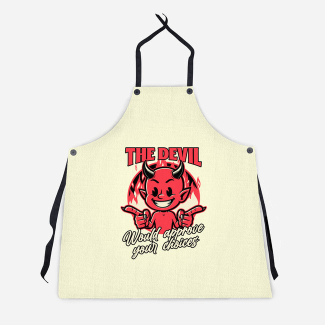 Devil Approves You-Unisex-Kitchen-Apron-Studio Mootant