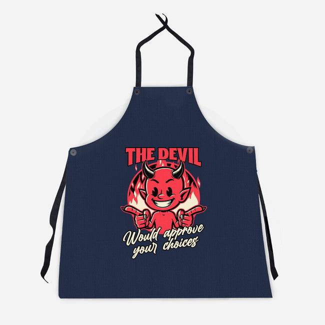 Devil Approves You-Unisex-Kitchen-Apron-Studio Mootant