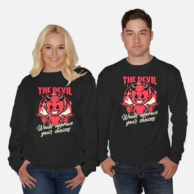 Devil Approves You-Unisex-Crew Neck-Sweatshirt-Studio Mootant