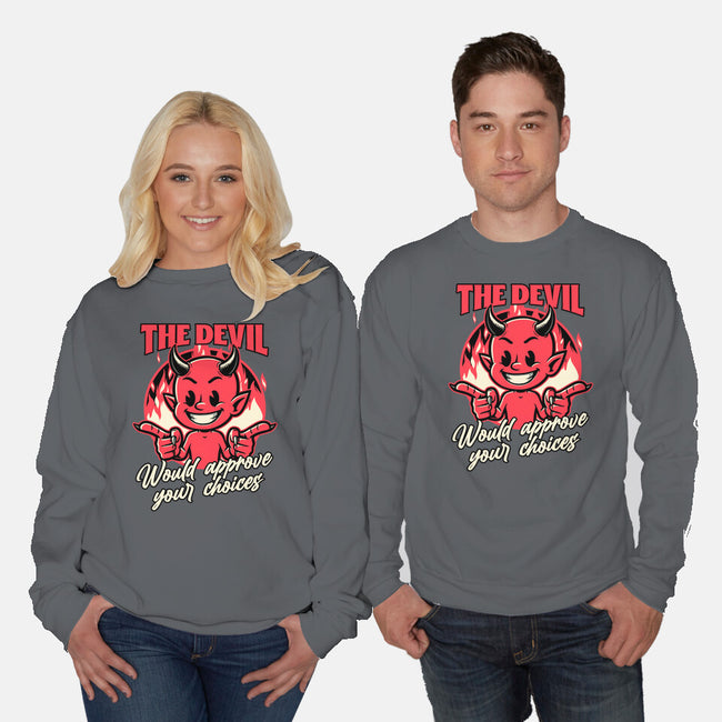Devil Approves You-Unisex-Crew Neck-Sweatshirt-Studio Mootant