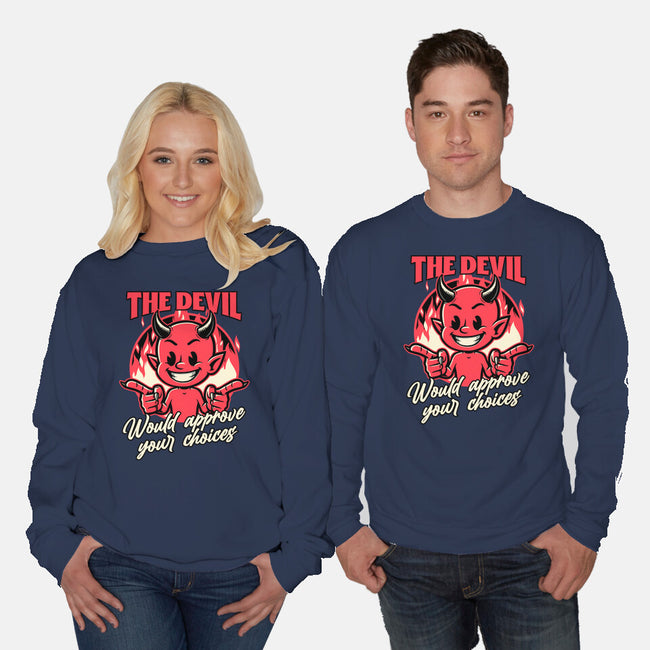 Devil Approves You-Unisex-Crew Neck-Sweatshirt-Studio Mootant