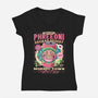 Phreeoni Energy Drink-Womens-V-Neck-Tee-LAGELANTEE