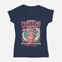 Phreeoni Energy Drink-Womens-V-Neck-Tee-LAGELANTEE