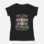 Geffen Orc Village Fitness-Womens-V-Neck-Tee-LAGELANTEE