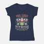 Geffen Orc Village Fitness-Womens-V-Neck-Tee-LAGELANTEE