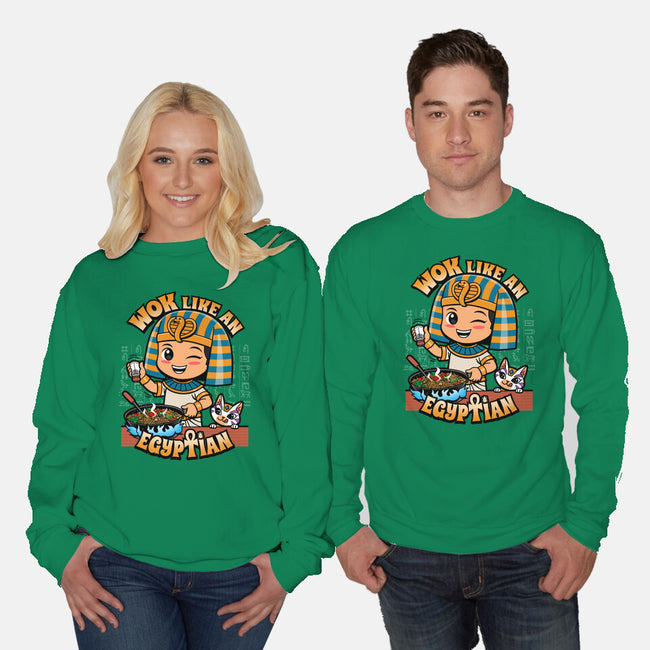 Wok Like An Egyptian-Unisex-Crew Neck-Sweatshirt-Boggs Nicolas